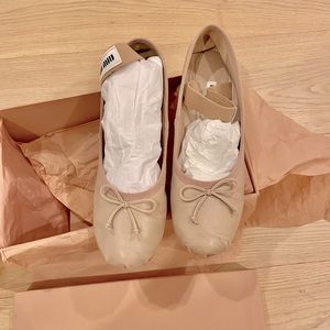 Miu miu S23 5mm leather Ballerina
